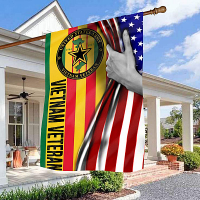 Vietnam Veteran United States Army Decorative Garden Flag - Indoor Outdoor Flag - House Flag