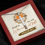 God Is Within Her She Will Not Fall Psalm 46 5 Artisan Crafted Cross Necklace - God Necklace