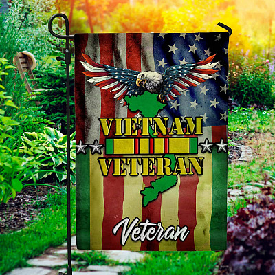 American Vietnam Veterans Garden Flag - Happy Veteran Day House Flag - Wall Flag