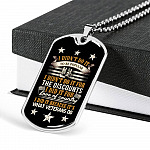 I Didn't Do It To Be Popular I Did It Because That's What Veterans Do Dog Tag Pendant Necklace