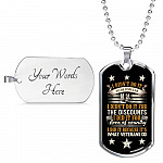 I Didn't Do It To Be Popular I Did It Because That's What Veterans Do Dog Tag Pendant Necklace