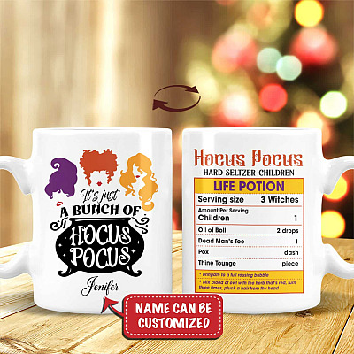 Personalized Three Witches Children Life Potion Ceramic Coffee Mug - Personalized Halloween Mug