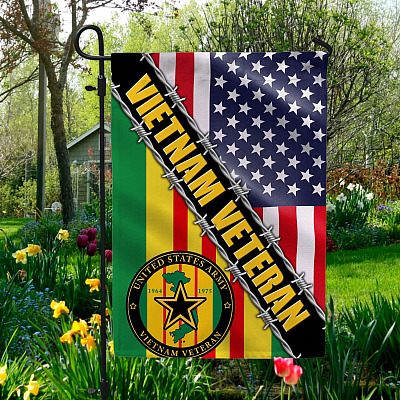 United States Army Vietnam Veteran Outdoor Garden Flag - House Flag - Wall Flag