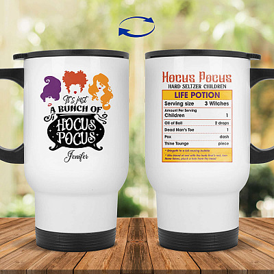 14 oz. White Travel Mug