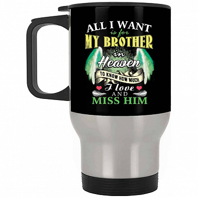 14 oz. Silver Travel Mug