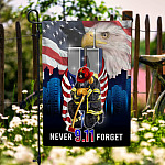 4O. Never Forget 9 11-30x40-side2 Garden Flag Mockup 6