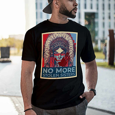 Alternative view of No More Stolen Sisters T-Shirt - Missing Murdered Indigenous Women Shirt