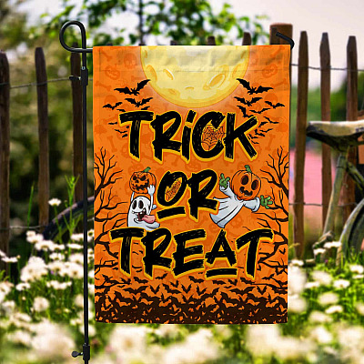 Trick Or Treat Halloween Decoration Garden Flag - House Flag - Wall Flag