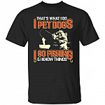 I Pet Dogs Shirt, Black, Unisex T-Shirt