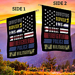6O. Corrections Dispatch-30x40 side 1 House Flag Mockup 2 Side