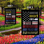 6O. Corrections Dispatch-30x40 side 1 Garden Flag Mockup 2 Side-2