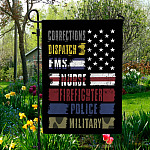 6O. Corrections Dispatch-30x40 side 1 Garden Flag Mockup 5