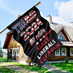 1KNG. Trump 2024 Return 30x40 House Flag Mockup 5