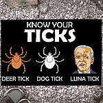 Biden Know Your Ticks Dog Tick Luna Tick Doormat - Anti Biden Know Your Parasites Indoor Outdoor Doormat