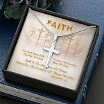 Faith Is The Substance Of Things Hoped For The Evidence Of Thing Not Seen Artisan Crafted Cross Necklace