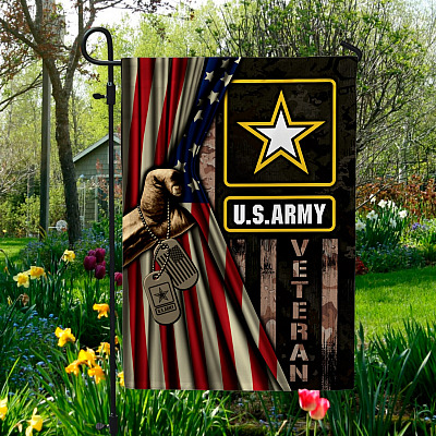 Us Army Veteran Patriotic Gifts for Veterans Garden Flag - House Flag - Wall Flag