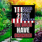 4KNG. Trump 2024 30x40_1 Garden Flag Mockup 1
