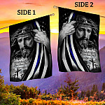 1O. Don't Be Afraid-30x40-side1 House Flag Mockup 2 Side