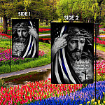 1O. Don't Be Afraid-30x40-side1 Garden Flag Mockup 2 Side-2