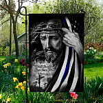 1O. Don't Be Afraid-30x40-side1 Garden Flag Mockup 5