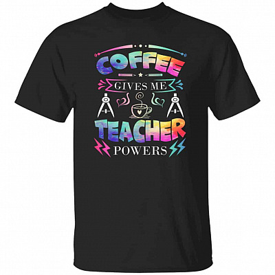 Teacher Coffee T, Black, Unisex T-Shirt