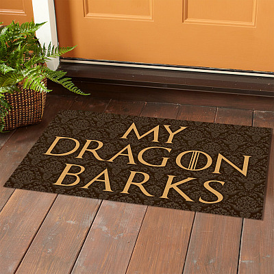 Alternative view of My Dragon Barks Doormat - Game Of Thrones Doormat - Outdoor Indoor Doormat