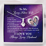 Personalized Saying To My Future Wife The Day Each Time I Look At You Couple Whisper Alluring Beauty Necklace - Alluring Beauty Necklace