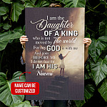 Personalized I Am The Daughter Of A King Who Is Not Moved By The World Framed Canvas - Unframed Poster