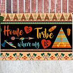 Home Is Where My Tribe Is Indoor Outdoor Doormat - Native American Doormat