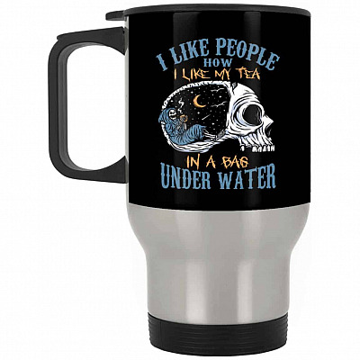 14 oz. Silver Travel Mug