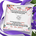 To My Smokin' Hot Wife The Day I Met You I Found My Missing Piece From Husband Love Knot Necklace
