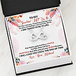 To My Smokin' Hot Wife The Day I Met You I Found My Missing Piece From Husband Infinity Heart Pendant Necklace