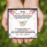 To My Smokin' Hot Wife The Day I Met You I Found My Missing Piece From Husband Interlocking Hearts Pendant Necklace