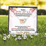 To My Smokin' Hot Wife The Day I Met You I Found My Missing Piece From Husband Interlocking Hearts Pendant Necklace