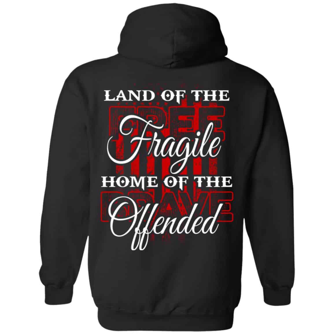 Land Of The Fragile Hoodie, Black, Hoodie Land Of The Fragile Hoodie, Black, Hoodie