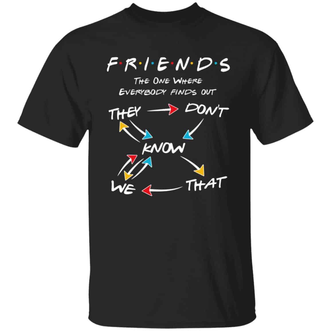 11. They Don’t Know Friends1, Black, Unisex T-Shirt