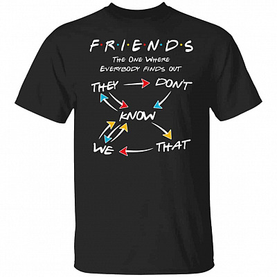 11. They Don’t Know Friends2, Black, Unisex T-Shirt