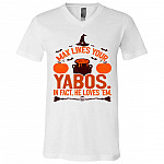 Max Likes Your Yabos, White, V-Neck T-Shirt