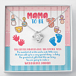 Mama To Be You Are Going To Make A Wonderful Mama Love Knot Necklace - Mother's Day Gift for New Mom - Love Knot Necklace