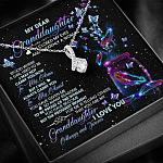 My Dear Granddaughter I Love You Always And Forever Alluring Beauty Necklace - Cute Granddaughter Gifts