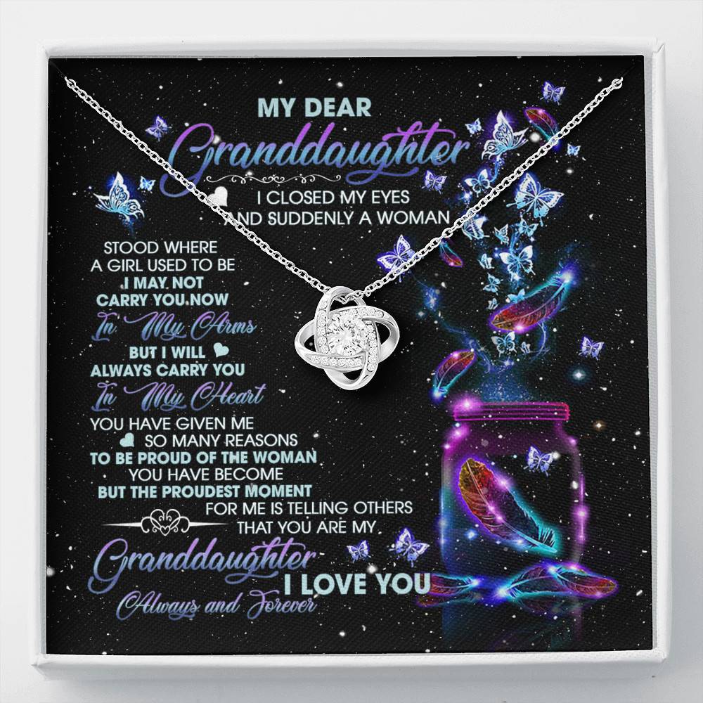 My Dear Granddaughter I Love You Always And Forever Love Knot Necklace - Cute Granddaughter Gifts - Love Knot Necklace My Dear Granddaughter I Love You Always And Forever Love Knot Necklace - Cute Granddaughter Gifts - Love Knot Necklace