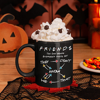 Alternative view of Funny Halloween Friends Mug - They Dont Know that We Know Horror Ceramic Coffee Mug - Beer Stein- Water Bottle