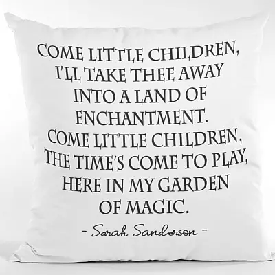Come Little Children I'll Take Thee Away Pillow - Hocus Pocus Throw Pillow - Halloween Outdoor Cushion