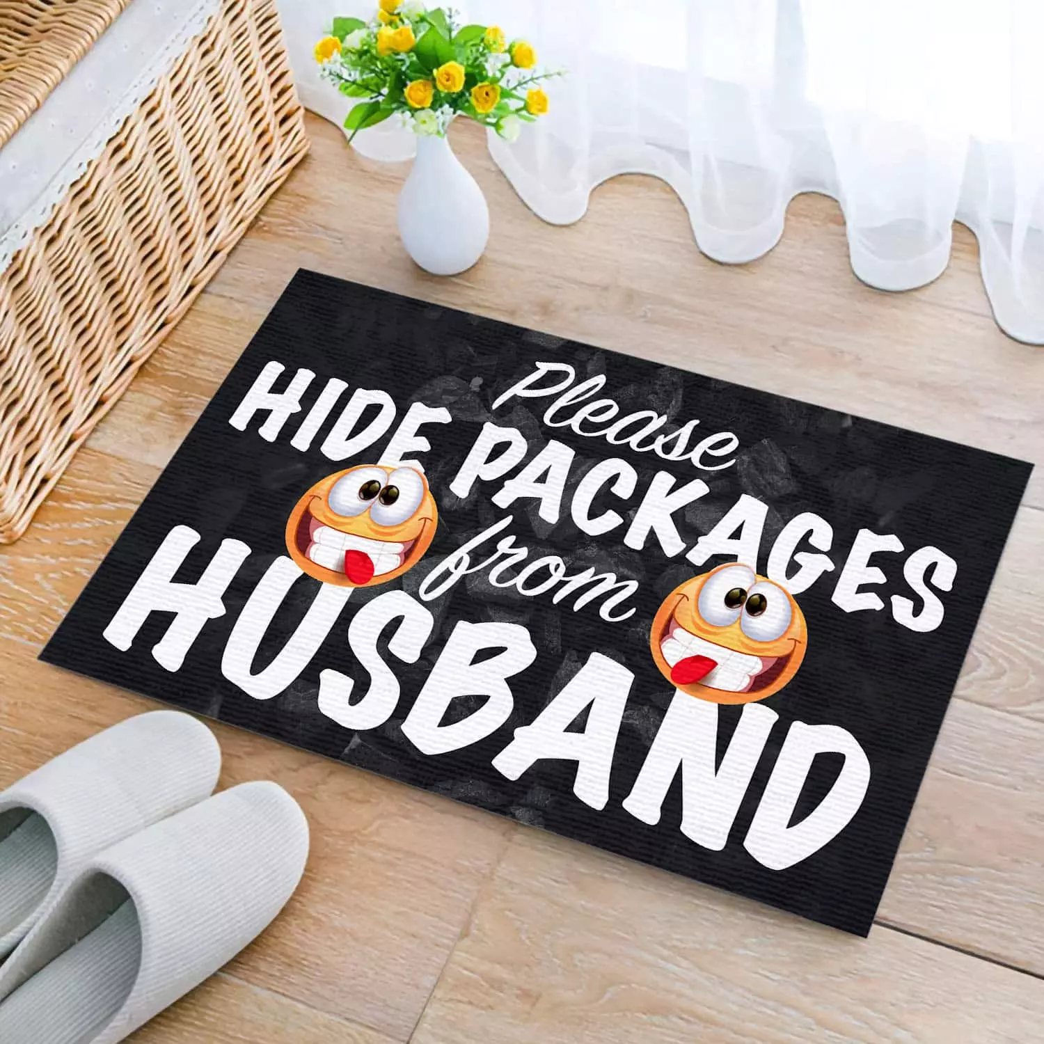 4O. Hide Packages Husband Doormat mockup 2