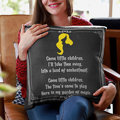 Alternative view of Come Little Children I'll Take Thee Away Throw Pillow - Halloween Decorative Pillow - Hocus Pocus Sofa Home Decor