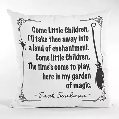 Come Little Children I'll Take Thee Away Hocus Pocus Throw Pillow - Halloween Sofa Decor