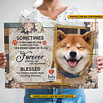 Personalized Photo Sometimes A Very Special Dog Enters Our Lives Floral Framed Canvas Print - Poster - Wall Art