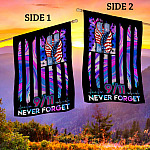 8VT. 9-11 Never Forget House Flag Mockup 2 Side