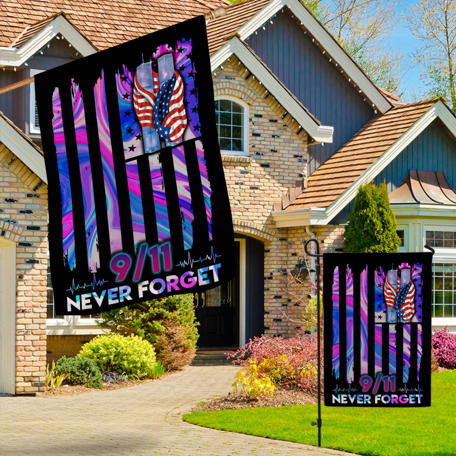 8VT. 9-11 Never Forget Garden & House Mockup 3