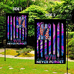 8VT. 9-11 Never Forget Garden Flag Mockup 2 Side
